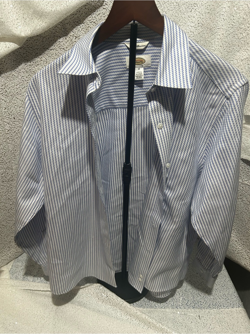 Lightweight Blue Stripe Shirt Jacket
